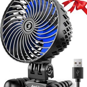 USB Desktop Small Fan, Stepless Speed Adjustment with Multiple Speed Levels, Por